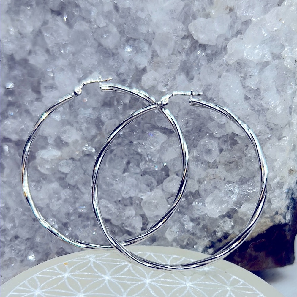Elegant Silver Hoop Earrings